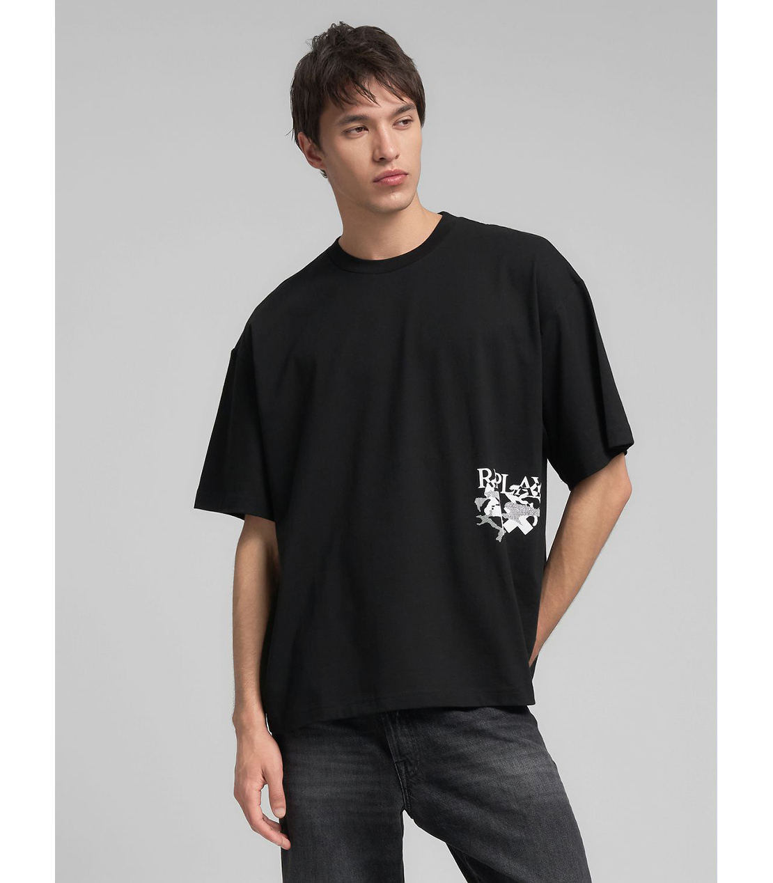 オーバーフィット REPLAY X MARTIN GARRIX ロゴ&グラフィックTシャツ